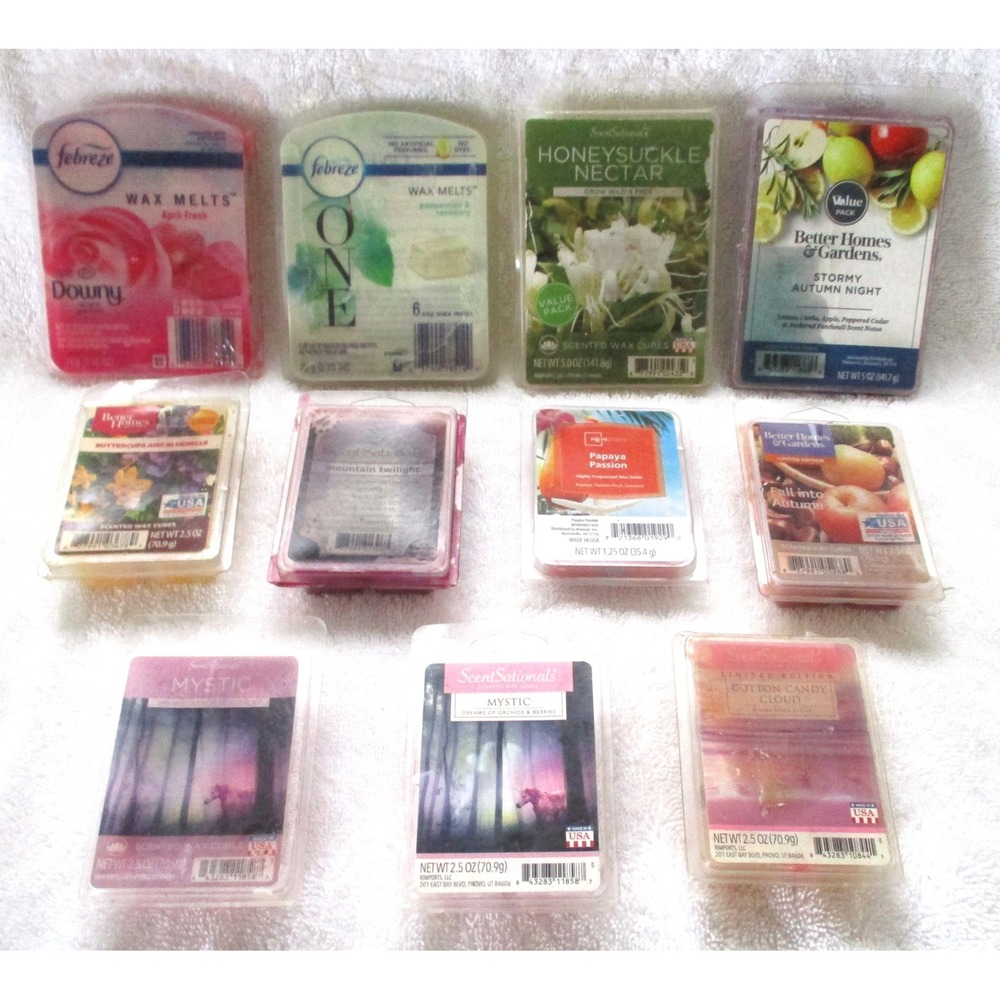 11pc Wax Melt Lot Febreze Better Homes Gardens ScentSational's Assorted Scents